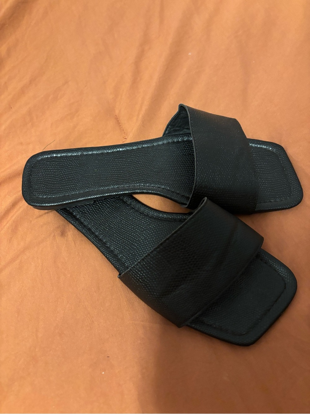 Amazon Black Women’s Slide Sandals - Wide Strap Casual Slides